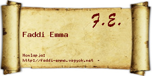 Faddi Emma névjegykártya