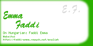 emma faddi business card